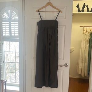 Mikoh Olive Green Maxi Slip Dress